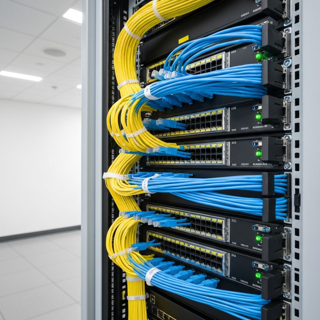 Câblage réseau Cat6/Cat7 professionnel